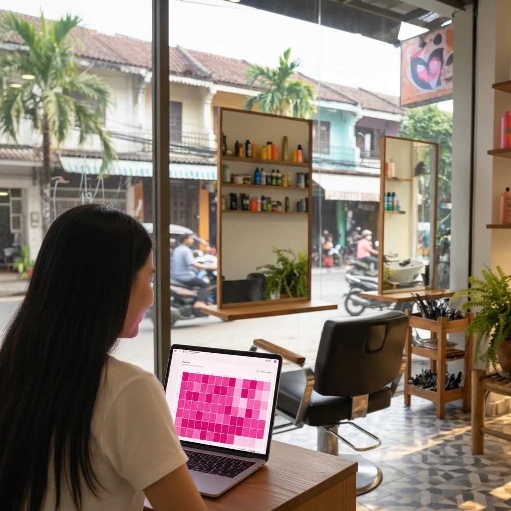 People in a cafe or co-working space